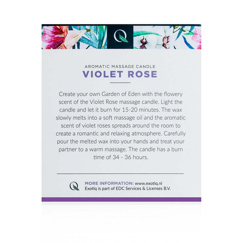 Exotiq Massagekaars Violet Rose - 200g 6