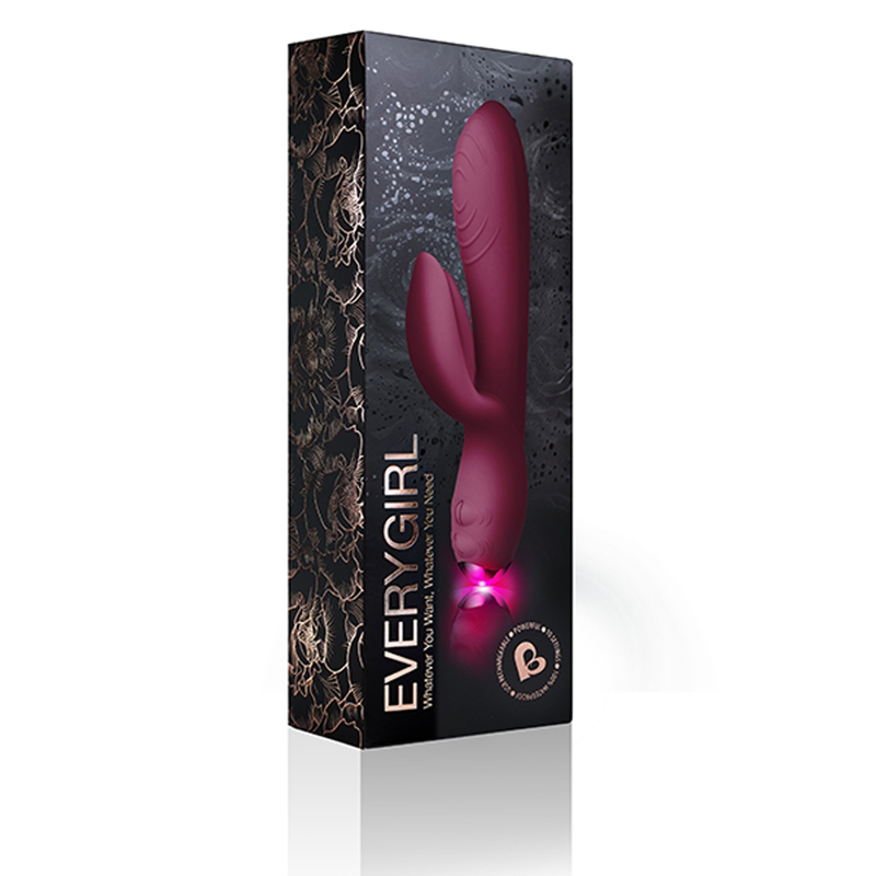 EveryGirl Rabbit Vibrator - Burgundy 4