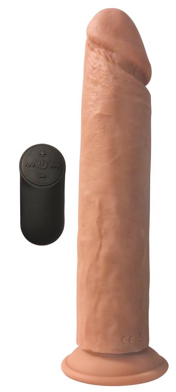 Vibrerende XL Dildo Met Zuignap - Huidskleur 1