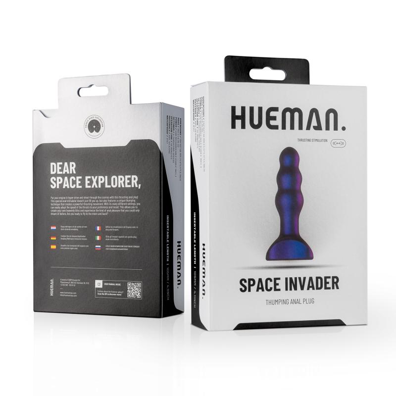 Hueman - Space Invader Vibrerende Buttplug 11