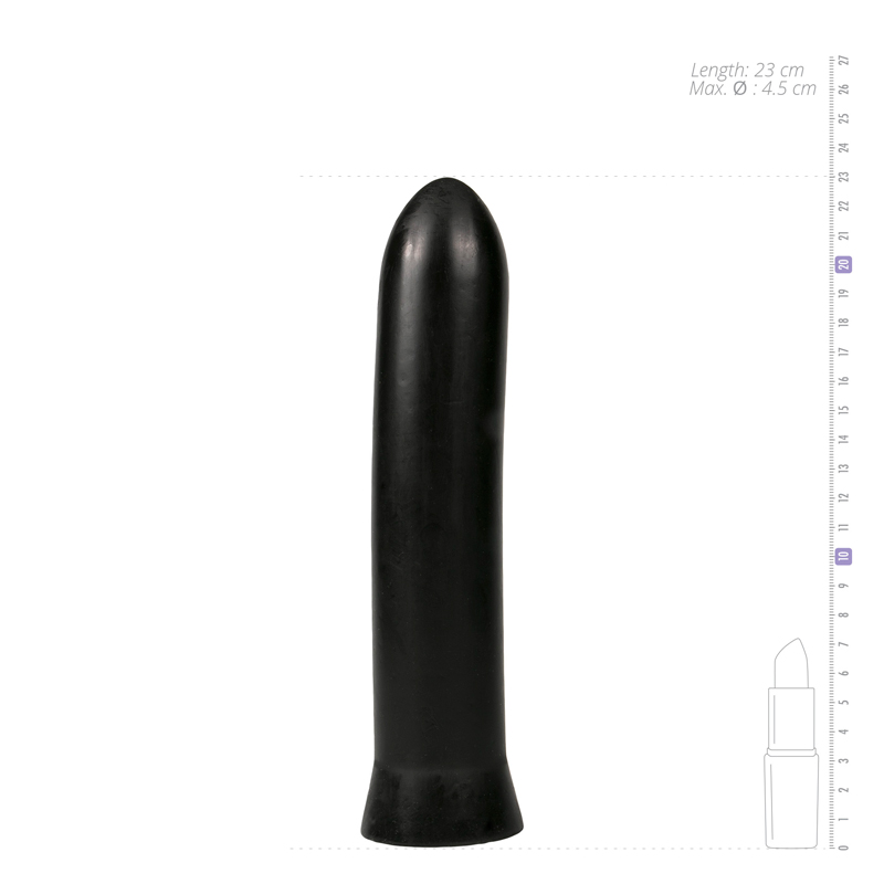 All Black Dildo 22.5 cm - Zwart 4