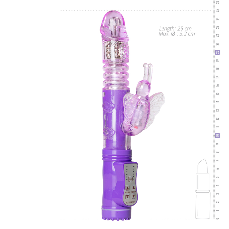 Stotende Butterfly Vibrator - Paars 5