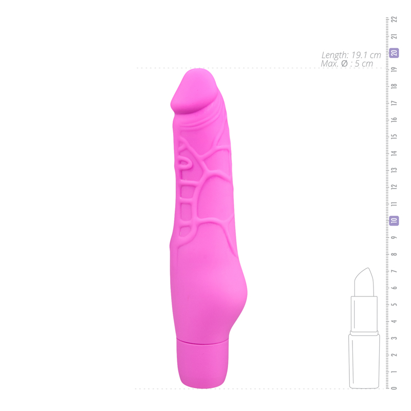 Realistische siliconen vibrator - roze 4