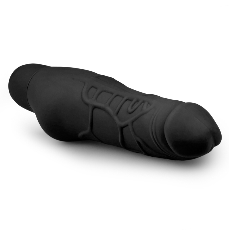 Realistische siliconen vibrator - zwart 3