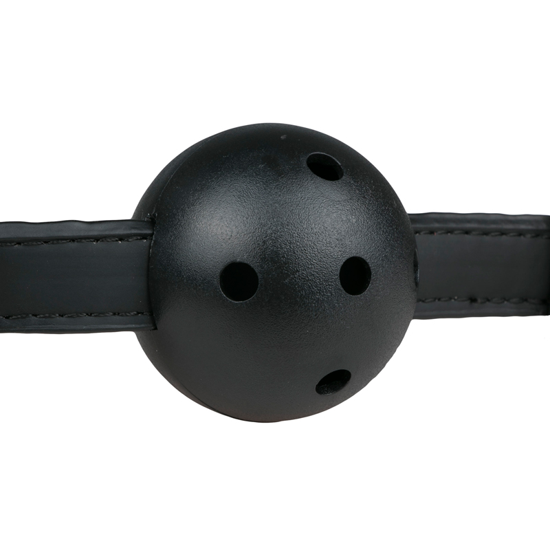 Ball gag met PVC bal - zwart 4